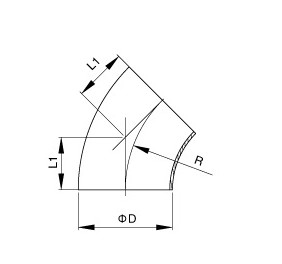 DIN   45°Short Type Elbow 