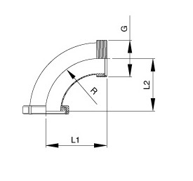 DIN  90°Union Elbow