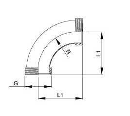 DIN  90°Union Elbow (Double threaded) 