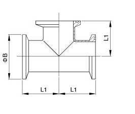 DIN  Clamped Tee 