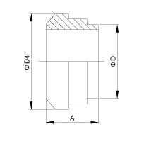 3A-14PRF Short Liner,14A Bevel Plain Std. Tube Ferrule