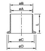 3A-14MPW Tank Welded Ferrule 