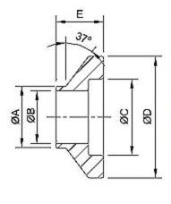 15WI I-LINE Short Female Ferrule