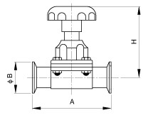 DIN Clamped Diaphragm Valve